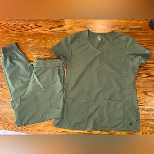 Med Couture Olive Green Scrub Set